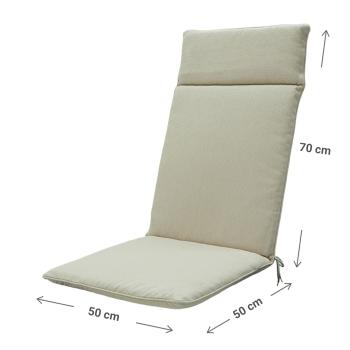 Preview: Coussin pour chaise de jardin, beige, 120 x 50 cm