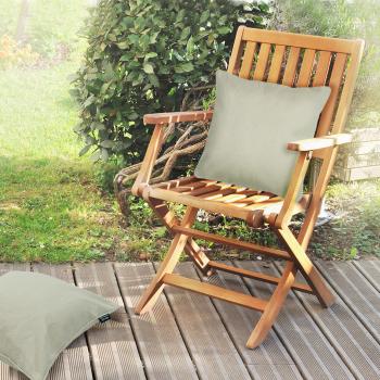 Preview: Madison® Outdoor Lounge-Kissen - Wasserabweisend Beige 50x50x10cm - UV-Schutz Antibakteriell Schmutzabweisend - Recyceltes Material - Made in Europe