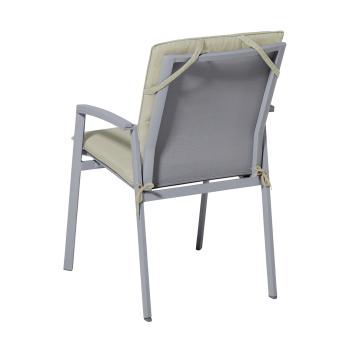 Preview: High-quality garden chair cushion - water-repellent, beige, 97x49 cm - for low-back chairs, optimum padding & pleasant seating comfort