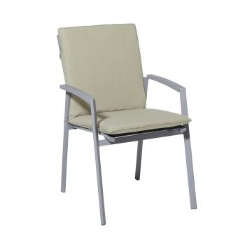 Preview: Gartenstuhl-Auflage Niederlehner - wasserabweisend, UV-Schutz, antibakteriell, schmutzabweisend - beige, 97x49x6cm, recycelt, Made in Europe