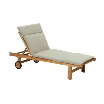 Preview: Cuscino lettino Premium, elegante beige, 190 x 60 cm - Fodera idrorepellente e robusta, protezione UV, Made in Europe by Madison