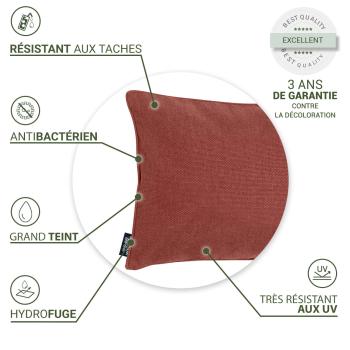 Preview: Coussin décoratif hydrofuge, confortable pour l‘extérieur, terra, 50 x 30 x 10 cm