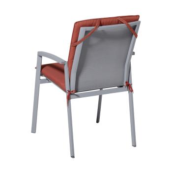 Preview: Coussin pour chaise de jardin, dossier bas, déperlant, terracotta, 97 x 49 cm