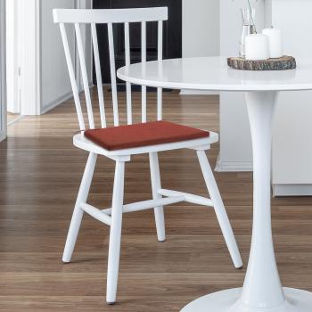 Preview: Cuscino per sedia da esterno con nastro, cuscino per seduta idrorepellente, terra, 40 x 40 cm