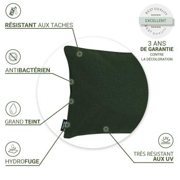 Preview: Coussin décoratif hydrofuge, confortable pour l‘extérieur, vert, 50 x 30 x 10 cm