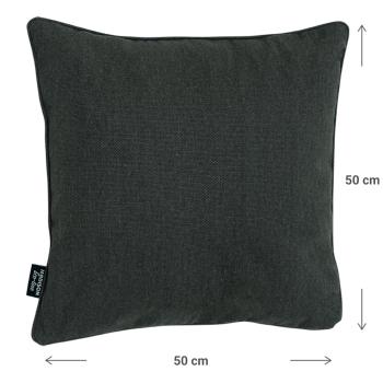 Preview: Coussin décoratif Outdoor (gris foncé, 50x50x10) - Imperméable + résistant aux UV - Haute qualité, pour lounge, jardin, balcon. Le confort à l‘état pur