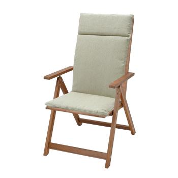 Preview: Set di 4 cuscini con schienale alto, cuscino idrorepellente per sedie da giardino, beige, 120 x 50 cm