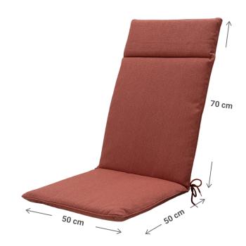 Preview: cuscino 4 pezzi premium per schienale alto Terra, 50x120cm - cuscino per sedia da giardino con protezione UV, idrorepellente, rivestimento di alta qualità