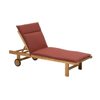 Preview: 2er-Set Liegen-Auflagen natur - Wasserabweisende Polsterauflagen mit Bindebändern - UV-Schutz - Antibakteriell - terra 190x60cm - Madison Ökostoffe