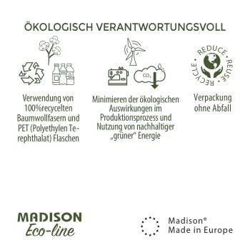 Preview: Gartenstuhlauflage 4er-Set - Hochlehner Kissen wasserabweisend UV-Schutz-Grün - 120x50cm 5cm Dick - Recycelter Ökostoff Made in Europe - Madison