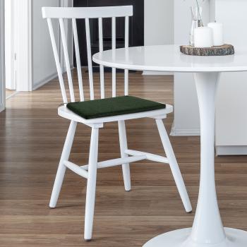 Preview: 4er-Set Outdoor-Stuhlkissen Grün 40x40cm – Madison Ökostoff Recycelt - UV-Schutz - Wasserabweisend - Antibakteriell - Mit Bändchen - Made in Europe