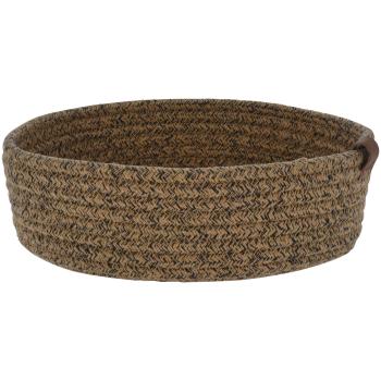 Preview: Aufbewahrungskörbe 3er Set - Rund geflochten aus Baumwolle - Braun - Ideal für Bad, Wohnzimmer, Kinderzimmer - Ø26x9, Ø24x8, Ø22x7cm