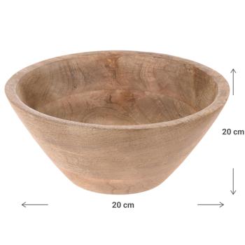 Preview: Decorative mango wood bowl, Ø 20 cm