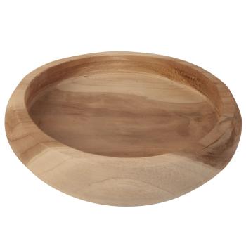 Preview: Bol en teck, bol rond pour servir et présenter, Ø 25 x 5 cm