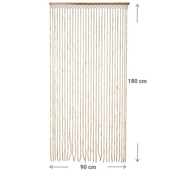 Preview: Lot de 2 Rideaux de Porte en Bambou Naturel 90x180cm - Décoration d’Ambiance - Séparateur de Pièce - Facile à Installer - Avec Tringle et Crochets Preview: Lot de 2 Rideaux de Porte en Bambou Naturel 90x180cm - Décoration d’Ambiance - Séparateur de Pièce - Facile à Installer - Avec Tringle et Crochets