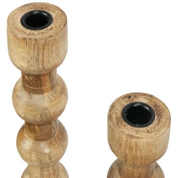 Preview: Set de 2 bougeoirs Bubbles en bois de manguier, bougeoirs de différentes tailles Preview: Set de 2 bougeoirs Bubbles en bois de manguier, bougeoirs de différentes tailles