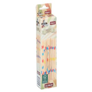 Preview: Mikado con 41 bastoncini di legno, gioco di destrezza Mikado per tutta la famiglia, 18 cm