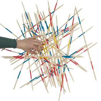 Preview: Mikado XL con 41 bastoncini di legno, gioco di abilità Mikado per tutta la famiglia, 50 cm