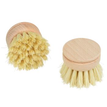 Preview: Dish brush wooden with spare heads, washing up brush, length 23 cm
