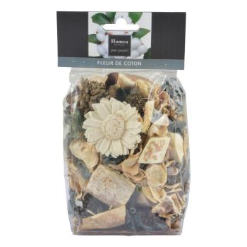 Preview: Potpourri-Mix Baumwollblüte - Dekorative Trockenblüten zum Basteln & Dekorieren - Beige/Braun/Grün - 110g - Romantisch & wohlduftend