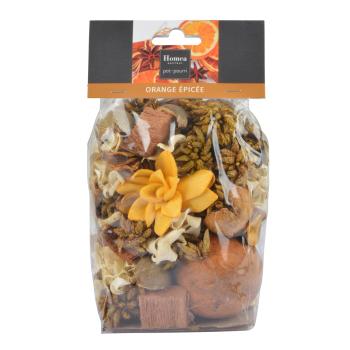 Preview: Potpourri-Mix Gewürzorange aus Trockenblüten - Romantische Deko & Bastelmaterial - Naturmaterialien, farblich abgestimmt, duftend, 110g