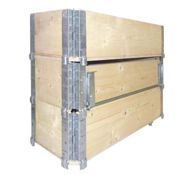 Preview: Wooden raised bed with metal hinges, herb box with 4 castors, 80 x 30 x 68 cm