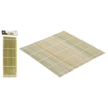 Preview: Bambus Sushimatte 24x24cm - Sushi Maker für einfache & perfekte Zubereitung - Dichte, gleichmässige Struktur - Nicht spülmaschinenfest