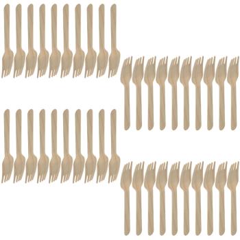 Preview: Holzgabeln 40er Set Einweggabeln 16cm - Umweltfreundlich - Biologisch abbaubar - Für heisse & kalte Speisen - Ideal für Partys & Catering Preview: Holzgabeln 40er Set Einweggabeln 16cm - Umweltfreundlich - Biologisch abbaubar - Für heisse & kalte Speisen - Ideal für Partys & Catering