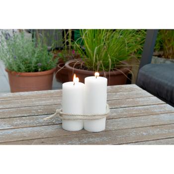 Preview: Set de 4 bougies blanches - Bougies de cire avec cordon de chanvre (Ø 6 x H 8-14cm) - Décoration élégante et naturelle pour votre maison Preview: Set de 4 bougies blanches - Bougies de cire avec cordon de chanvre (Ø 6 x H 8-14cm) - Décoration élégante et naturelle pour votre maison