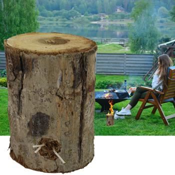 Preview: Torche suédoise - bûche scandinave pour le jardin, 12 x 18 cm