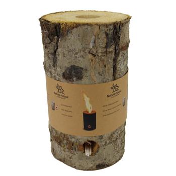 Preview: 2er-Set Schwedenfeuer, Finnenfackel - Baumfackel für den Garten, 15 x 28 cm