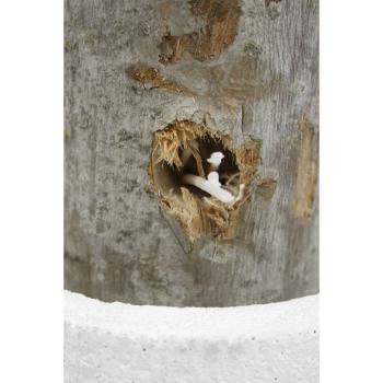 Preview: Torche suédoise avec socle en béton - bûche scandinave pour le jardin, Ø 12 x 18 cm