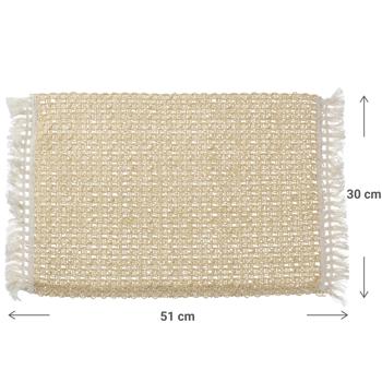 Preview: Platzset 2er-Set Baumwolle-Papier-Mix beige Natur - Elegante Tischdeko im Boho/Skandi-Stil - Zeitloses Design für Esstisch & Kaffeetisch 51x30cm Preview: Platzset 2er-Set Baumwolle-Papier-Mix beige Natur - Elegante Tischdeko im Boho/Skandi-Stil - Zeitloses Design für Esstisch & Kaffeetisch 51x30cm