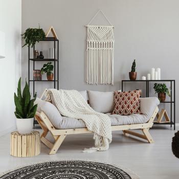 Preview: Sgabello per fiori in legno di abete non trattato, supporto naturale per piante, H 20,5 x Ø 30 cm