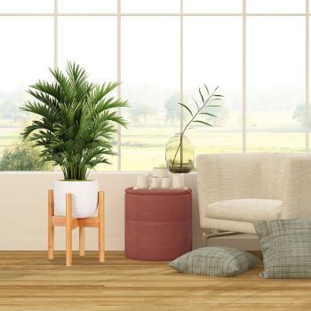 Preview: Portavaso in bambù, supporto per piante regolabile in larghezza, Ø 29,5-37,5 x 35,5 cm