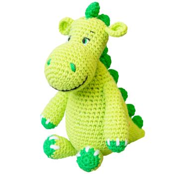 Preview: Crochet set dinosaur with yarn, needle, filling material and instructions, creative set crochet