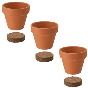Preview: Kit de plantation avec pots en terre cuite et graines, pots de plantation