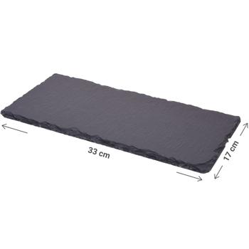 Preview: Decorative tray, serving tray, slate board, L 30  x W 15 cm