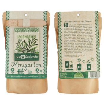 Preview: Set de graines de romarin, graines avec terreau, instructions, bâtonnets de plantation