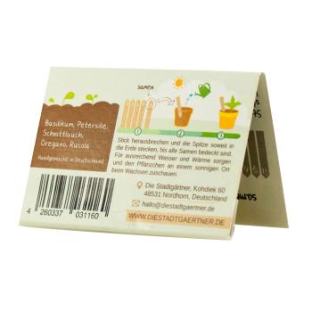 Preview: Boutures d‘herbes aromatiques, carte avec 10 bâtonnets de graines