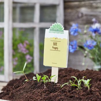 Preview: Seed Greetings - Greeting card “Bee happy“, Colorful flower mix