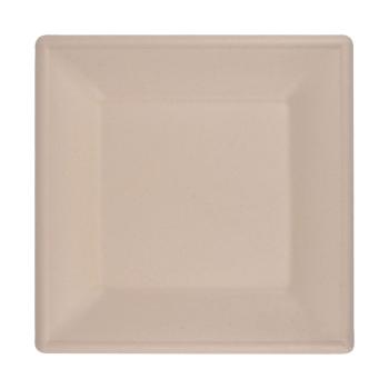 Preview: Set di 24 piatti quadrati in canna da zucchero, biodegradabili, 20 x 20 cm