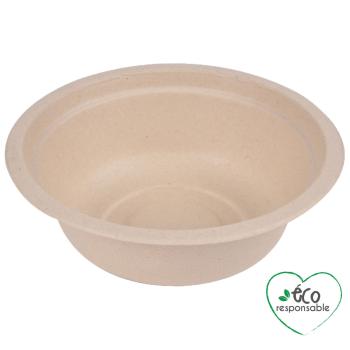 Preview: Zuckerrohr Schüsseln 24er-Set - Biologisch abbaubar & kompostierbar für Party & Catering - 350 ml, robust, für Heiss- & Kaltes geeignet