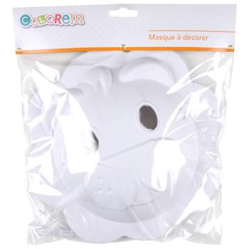 Preview: Masque de lion blanc, masque de décoration avec ruban, 23 x 22 cm