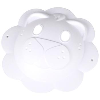 Preview: Masque de lion blanc, masque de décoration avec ruban, 23 x 22 cm