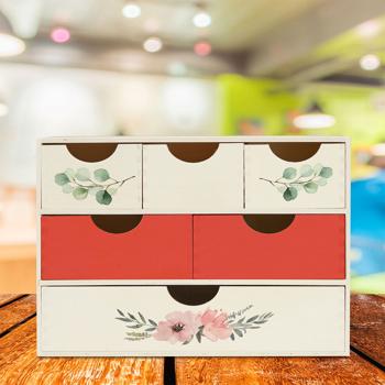 Preview: Boîte à tiroirs, en bois, 6 compartiments, création, H 28 x L 40 x P 20 cm Preview: Boîte à tiroirs, en bois, 6 compartiments, création, H 28 x L 40 x P 20 cm