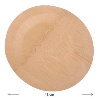 Preview: Set di 8 piatti monouso in bambù, rotondi, piatti, 18 cm Preview: Set di 8 piatti monouso in bambù, rotondi, piatti, 18 cm