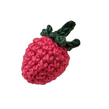 Preview: Lampone all‘uncinetto, fatto a mano, lampone decorativo L 4 cm