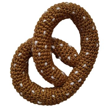Preview: Pretzel all‘uncinetto, fatto a mano, pretzel decorativo, 13 cm