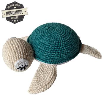Preview: Crocheted turtle for children, cuddly toy, handmade, 18 cm